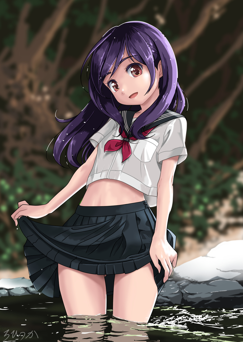 This is a pixiv picture whose title is 水冷少女.