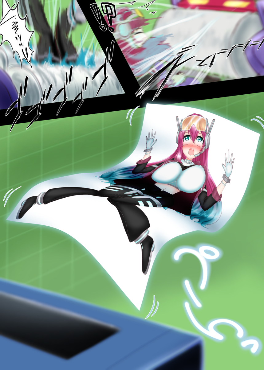 This is a pixiv picture whose title is ハnディーレディ印刷平面化(Skeb).