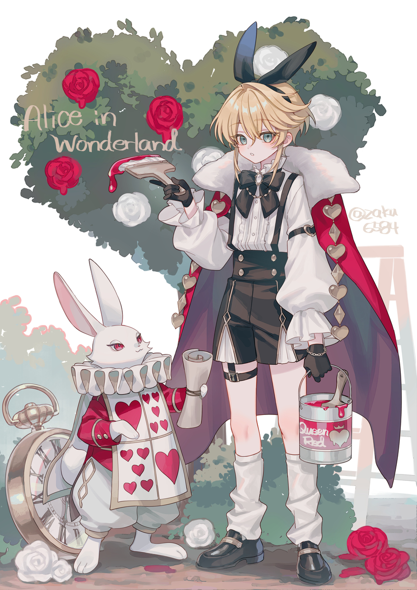 This is a pixiv picture whose title is 少年アリス.