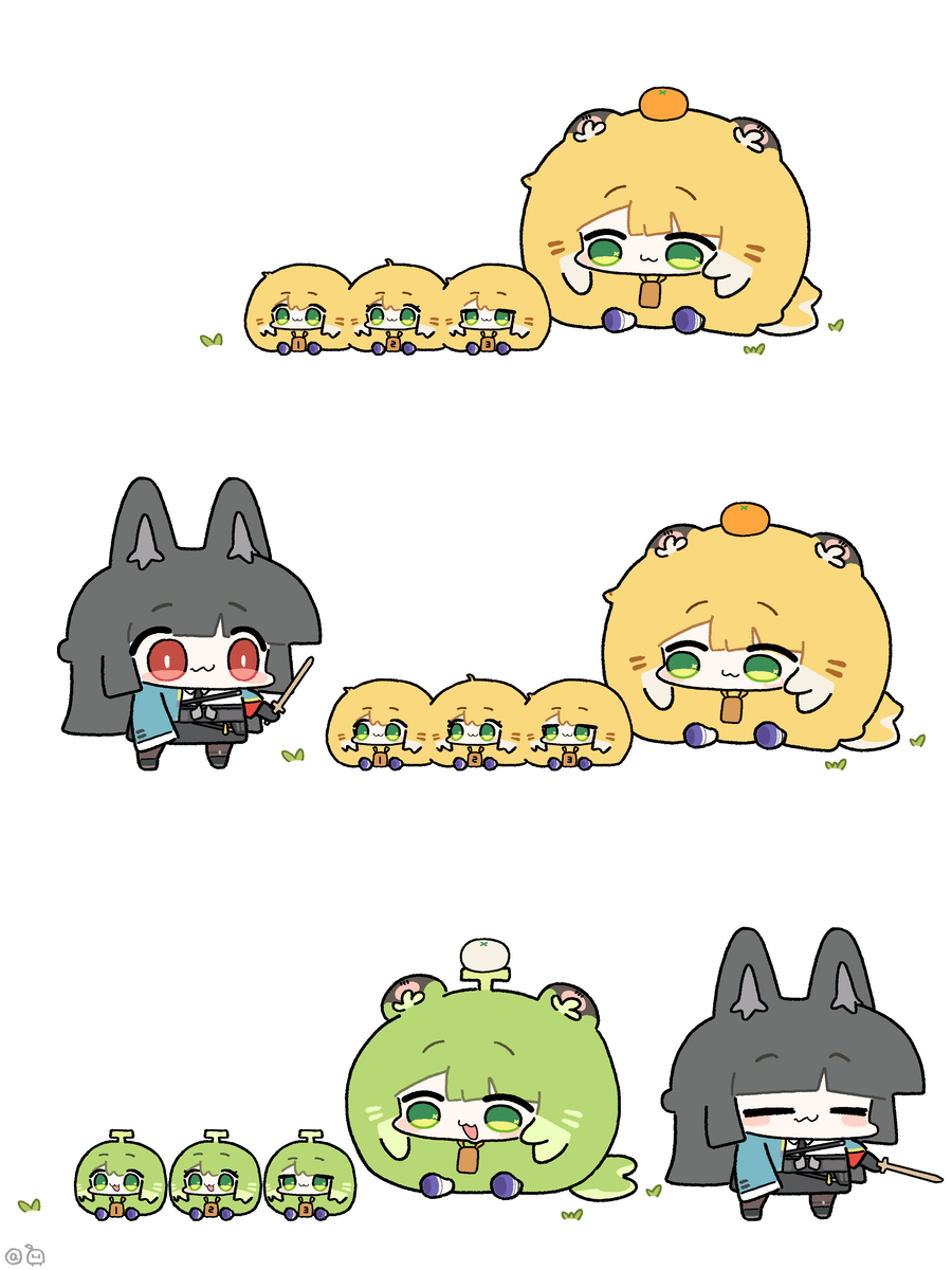 This is a pixiv picture whose title is 🍊🍈.