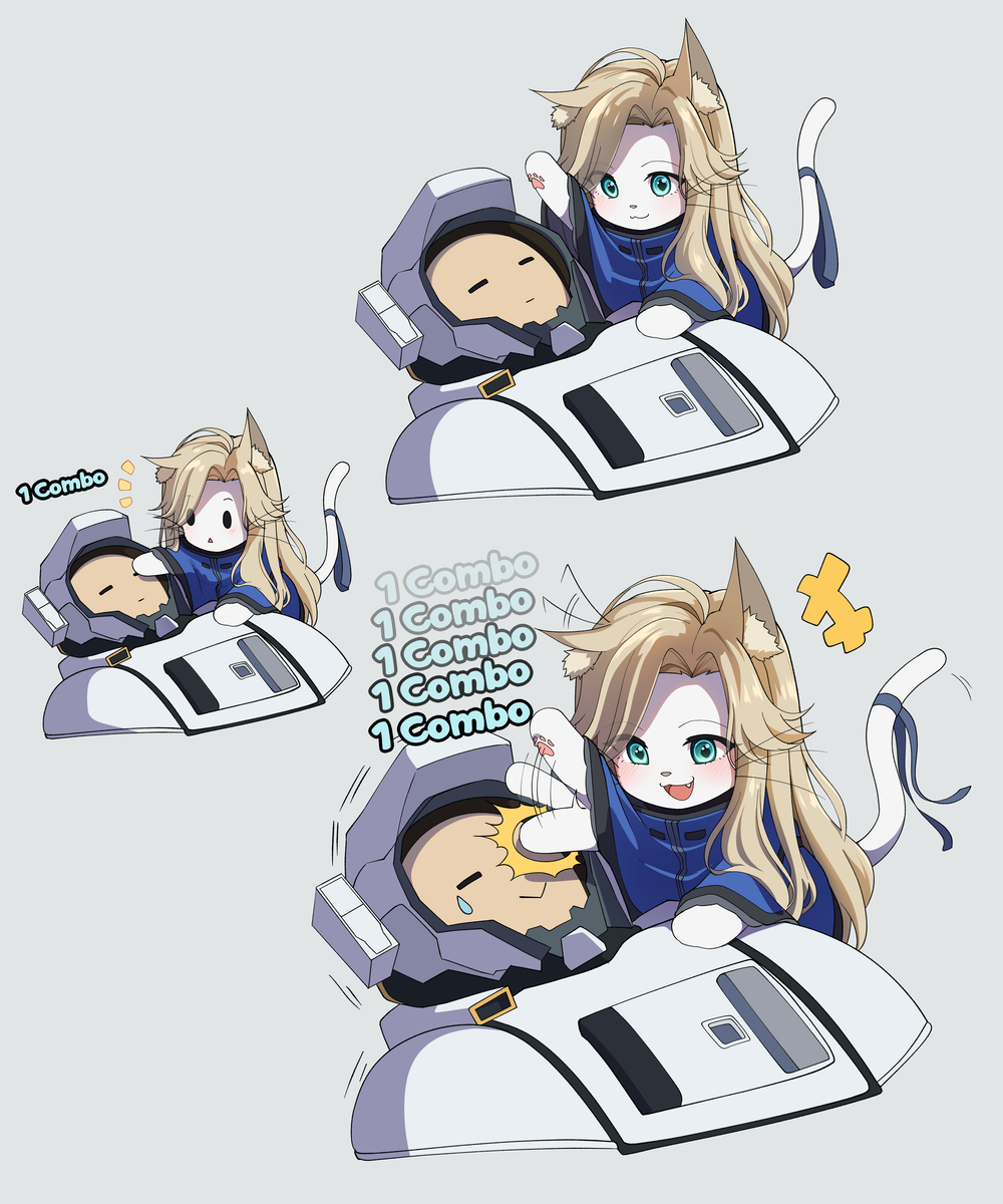 This is a pixiv picture whose title is 1Combo 1Combo  1Combo🐱.