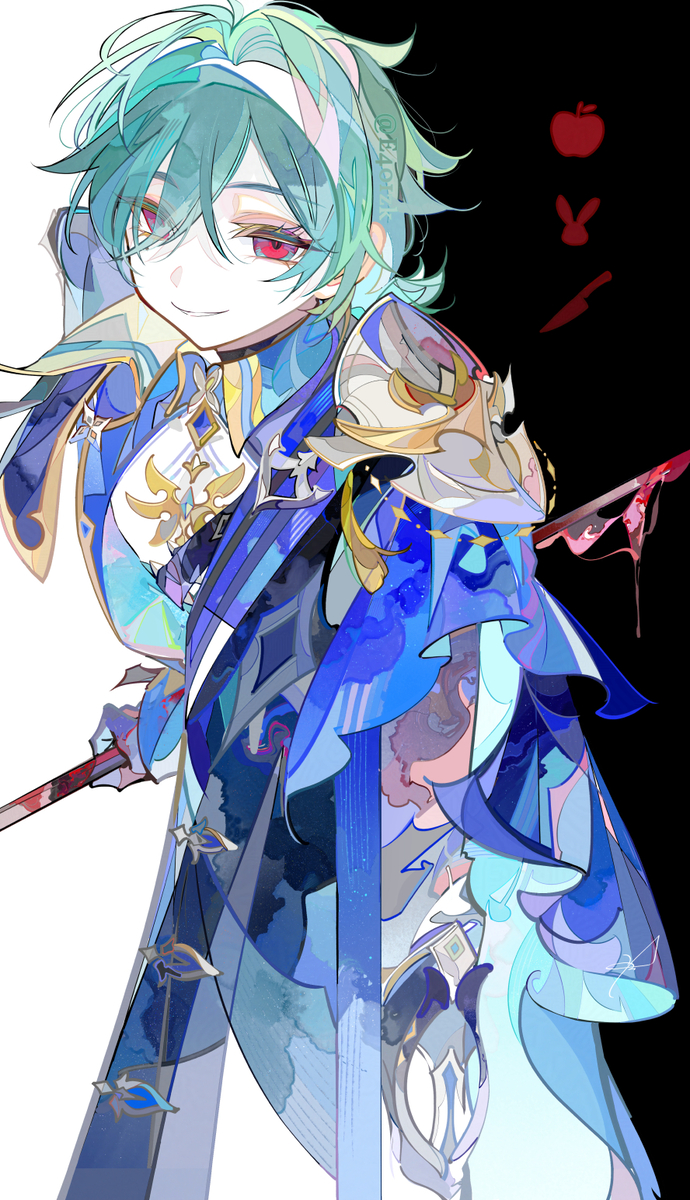 This is a pixiv picture whose title is 🍎.