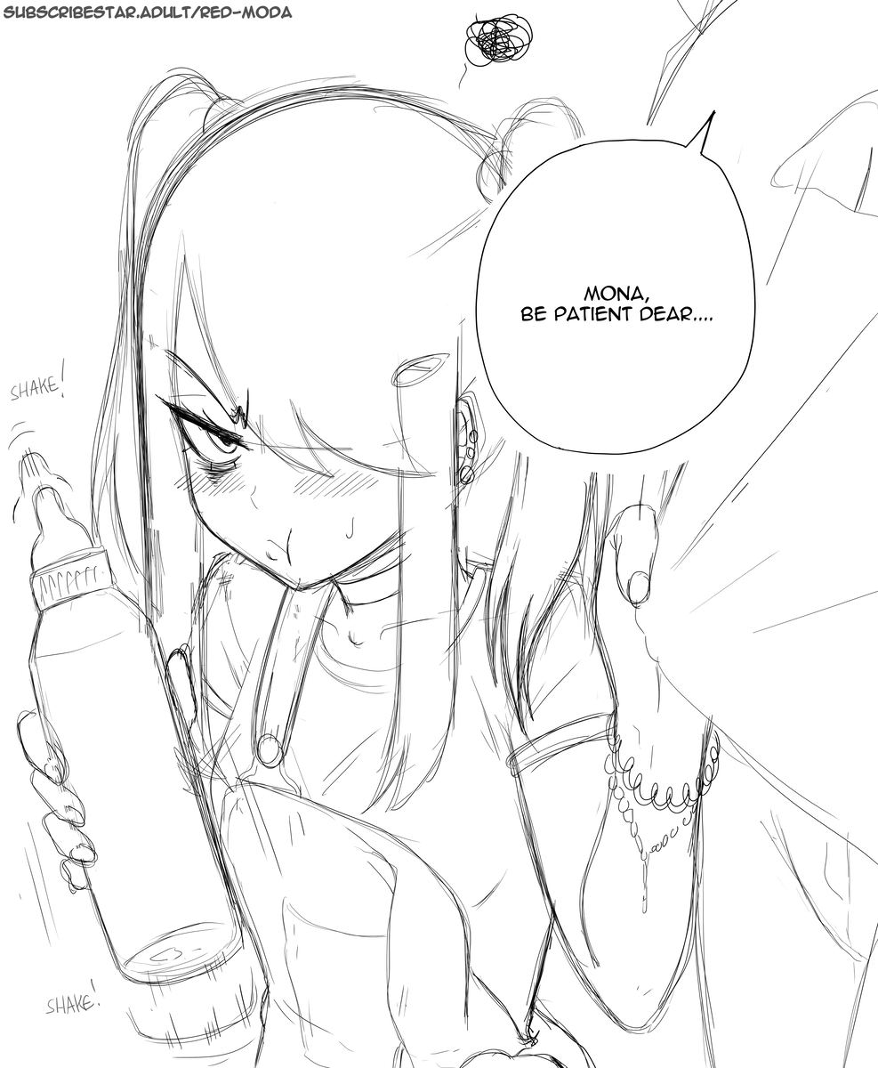 This is a pixiv picture whose title is UPDATE: Be patient, Mona.