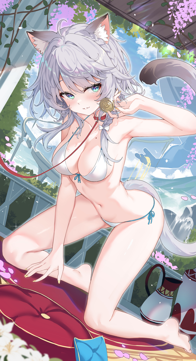 This is a pixiv picture whose title is サフェル（水着）.