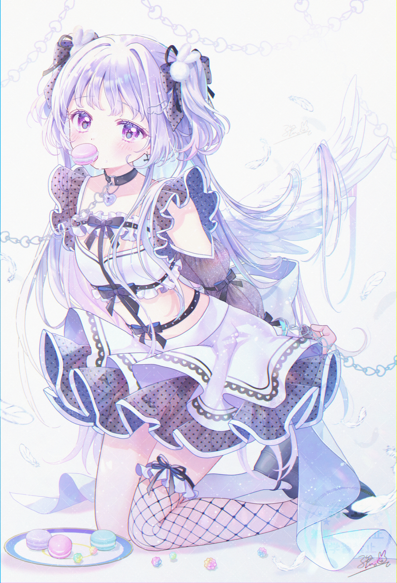 This is a pixiv picture whose title is *＊天使の飼い方。.