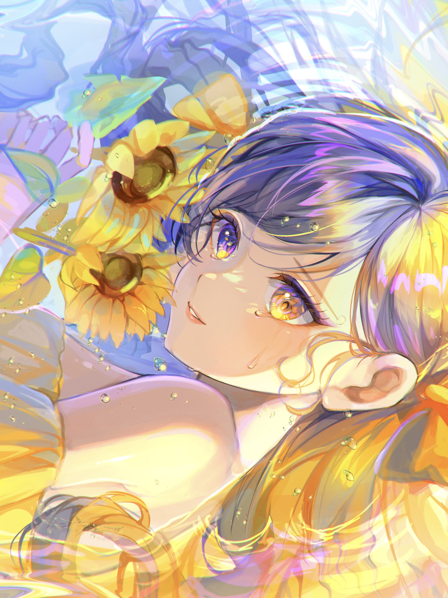This is a pixiv picture whose title is あなただけを見つめる🌻🌼.