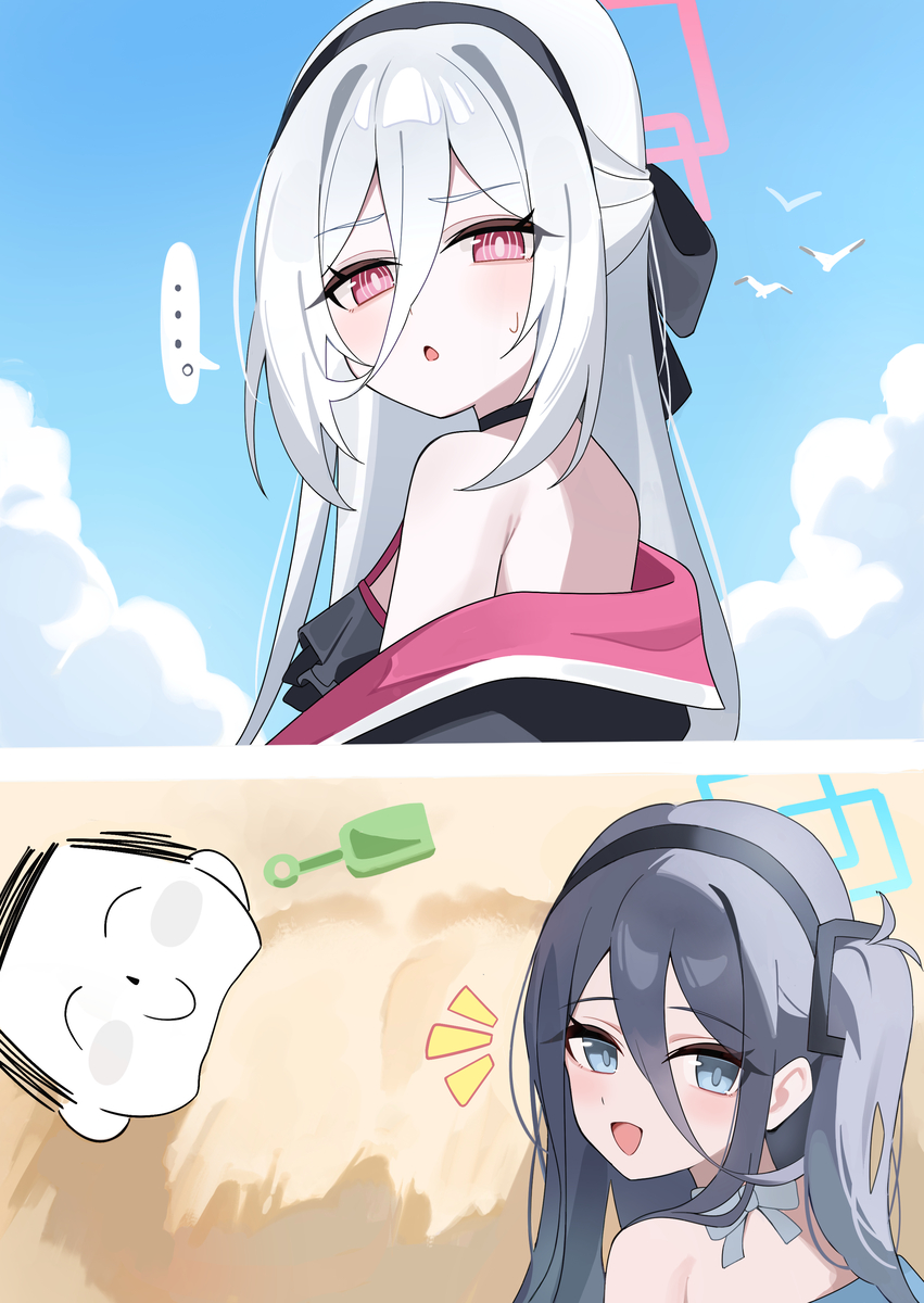 This is a pixiv picture whose title is ビーチ🏖️.