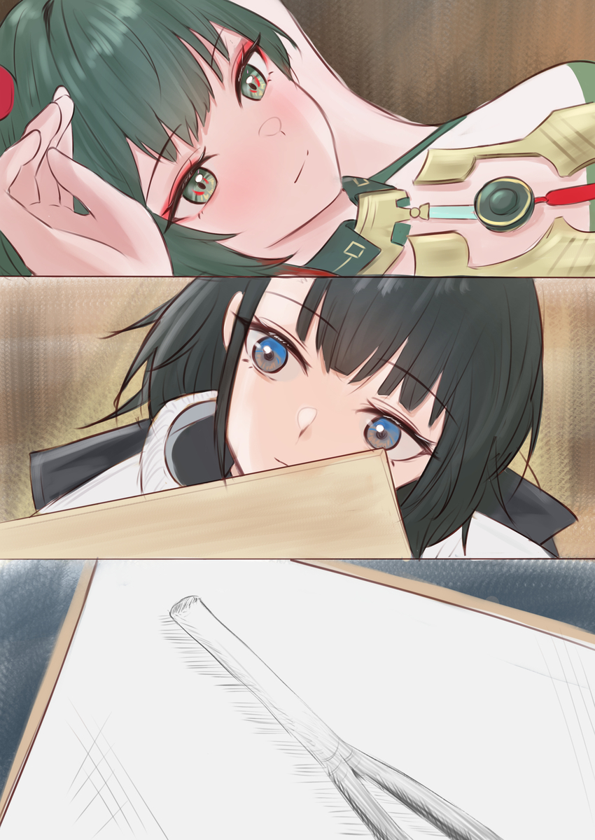 This is a pixiv picture whose title is 肖像畫.