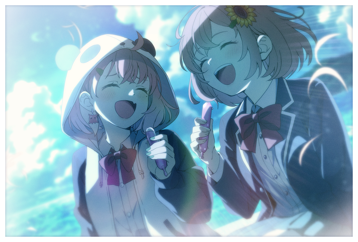 This is a pixiv picture whose title is さくちゃんとアイス.
