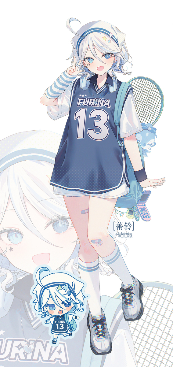 This is a pixiv picture whose title is フリーナのOOTD💙.