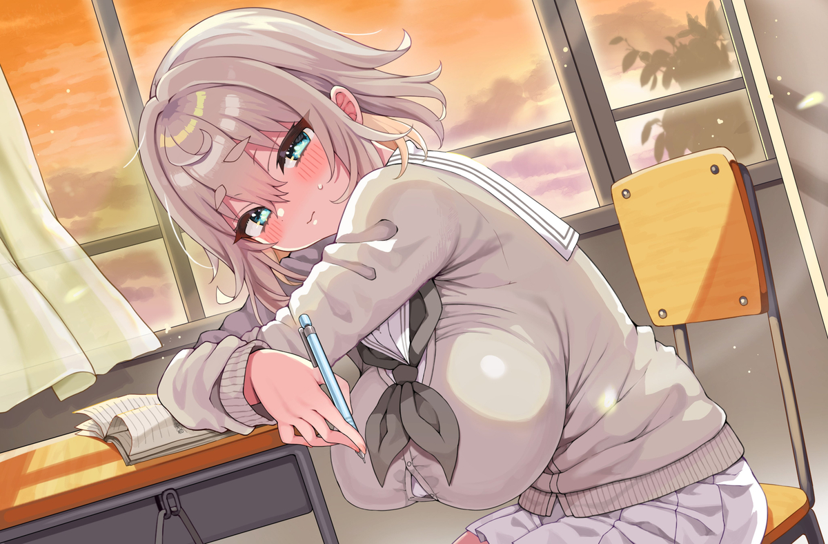 This is a pixiv picture whose title is 『もう少しだけ……ボクと一緒にいてくれますか？』.
