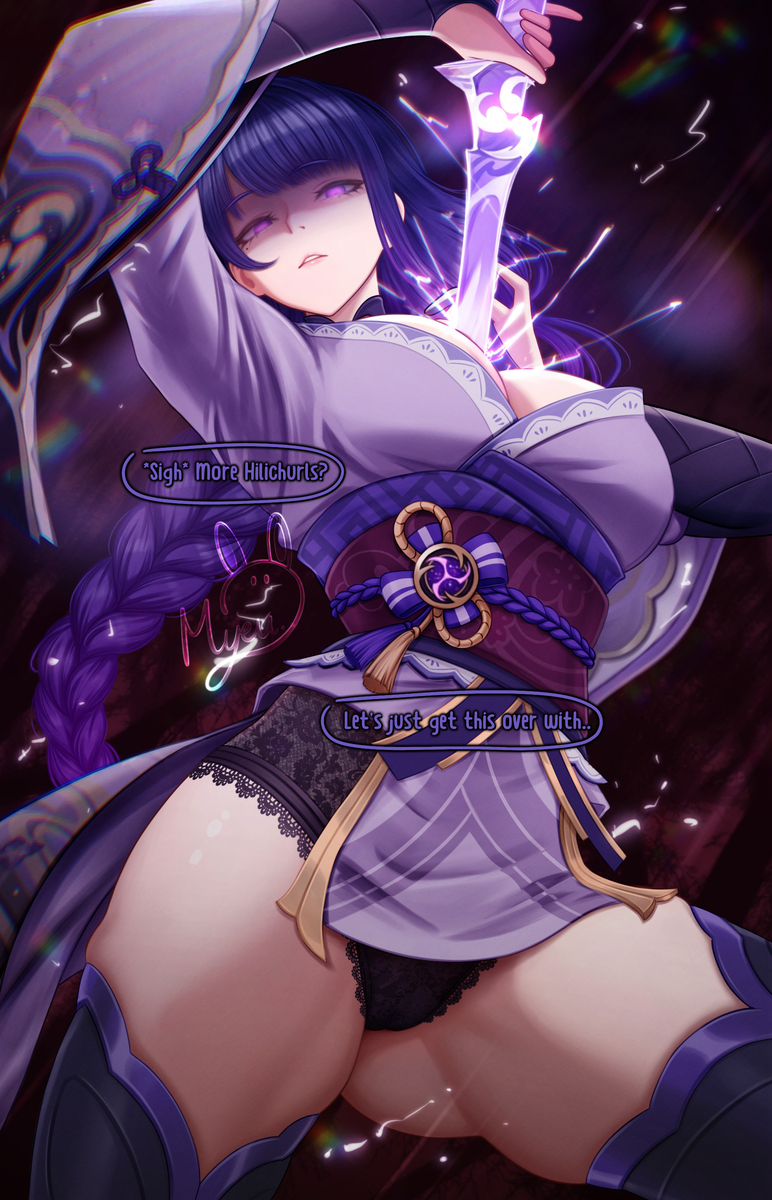This is a pixiv picture whose title is Raiden Shogun.
