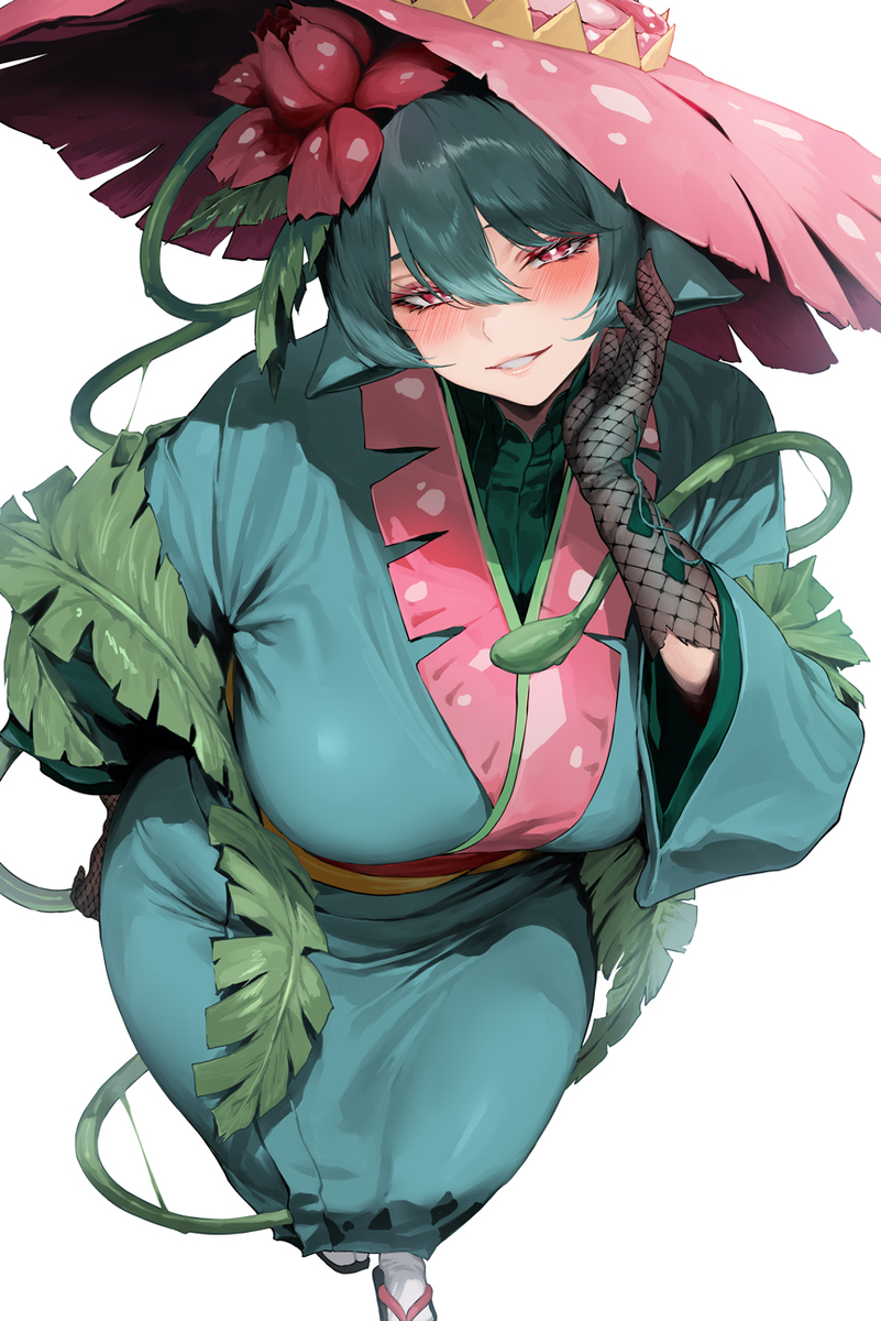 This is a pixiv picture whose title is 【同人绘制】venusaur onee-san.
