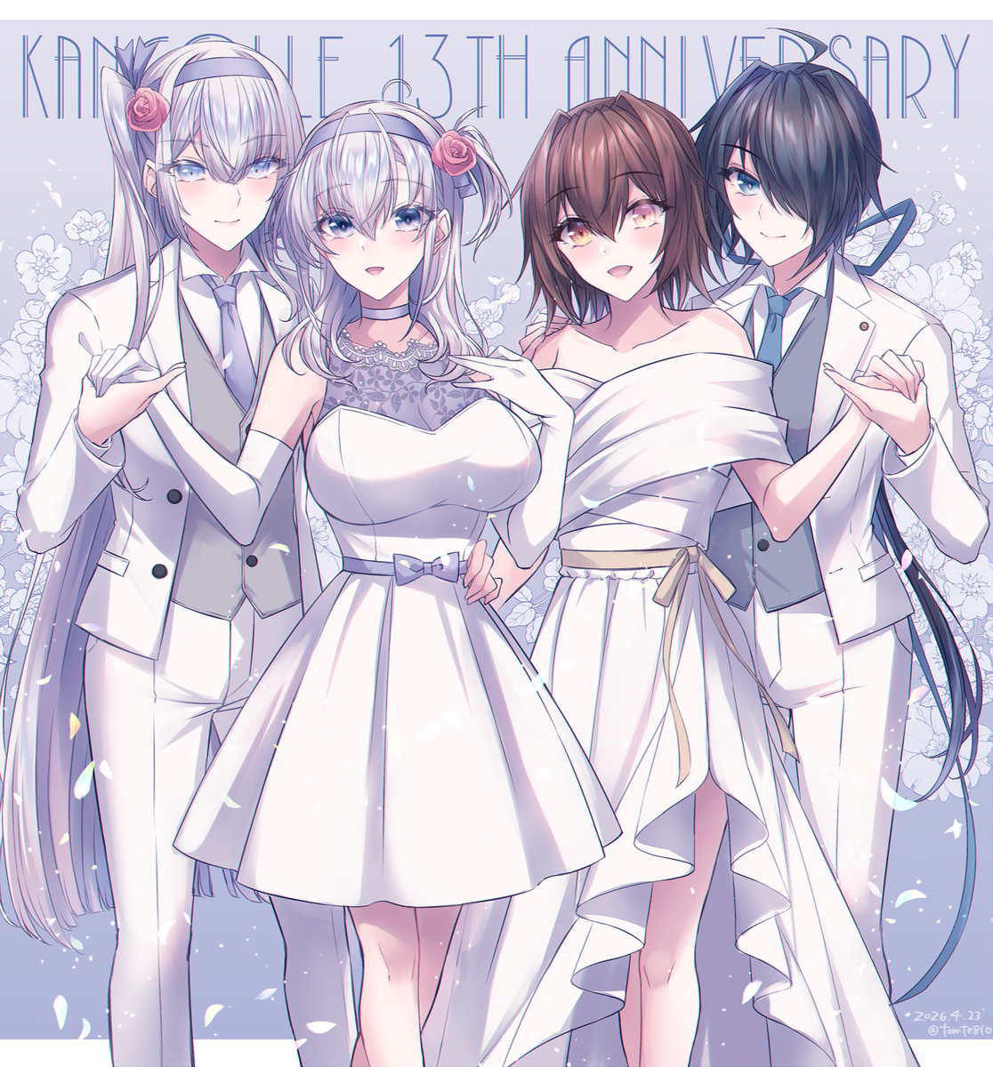 This is a pixiv picture whose title is 祝♡艦これ13周年⚓.