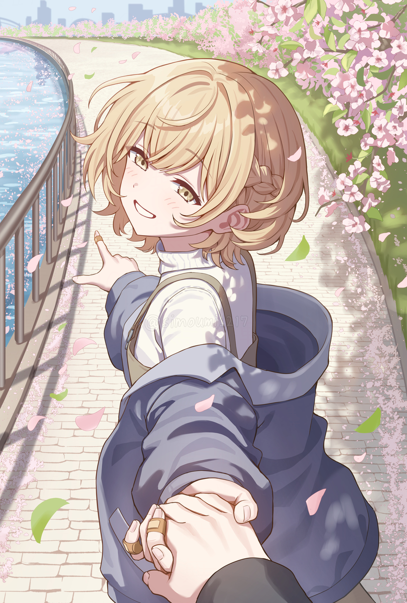 This is a pixiv picture whose title is 散歩の邪魔.