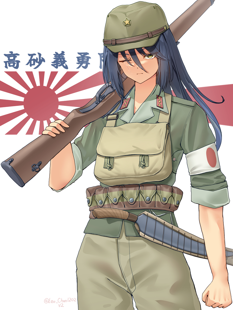 This is a pixiv picture whose title is Takasago volunteers 高砂義勇隊.