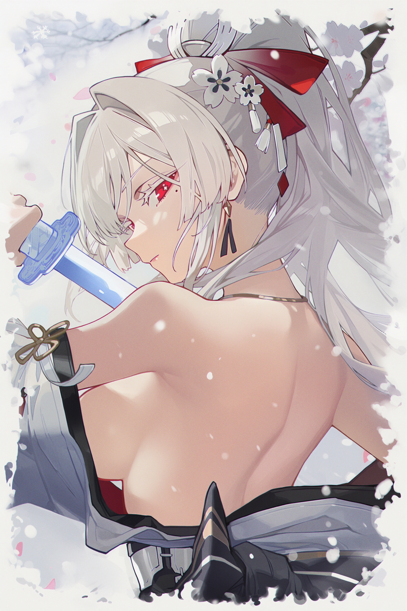 This is a pixiv picture whose title is 绯雪.