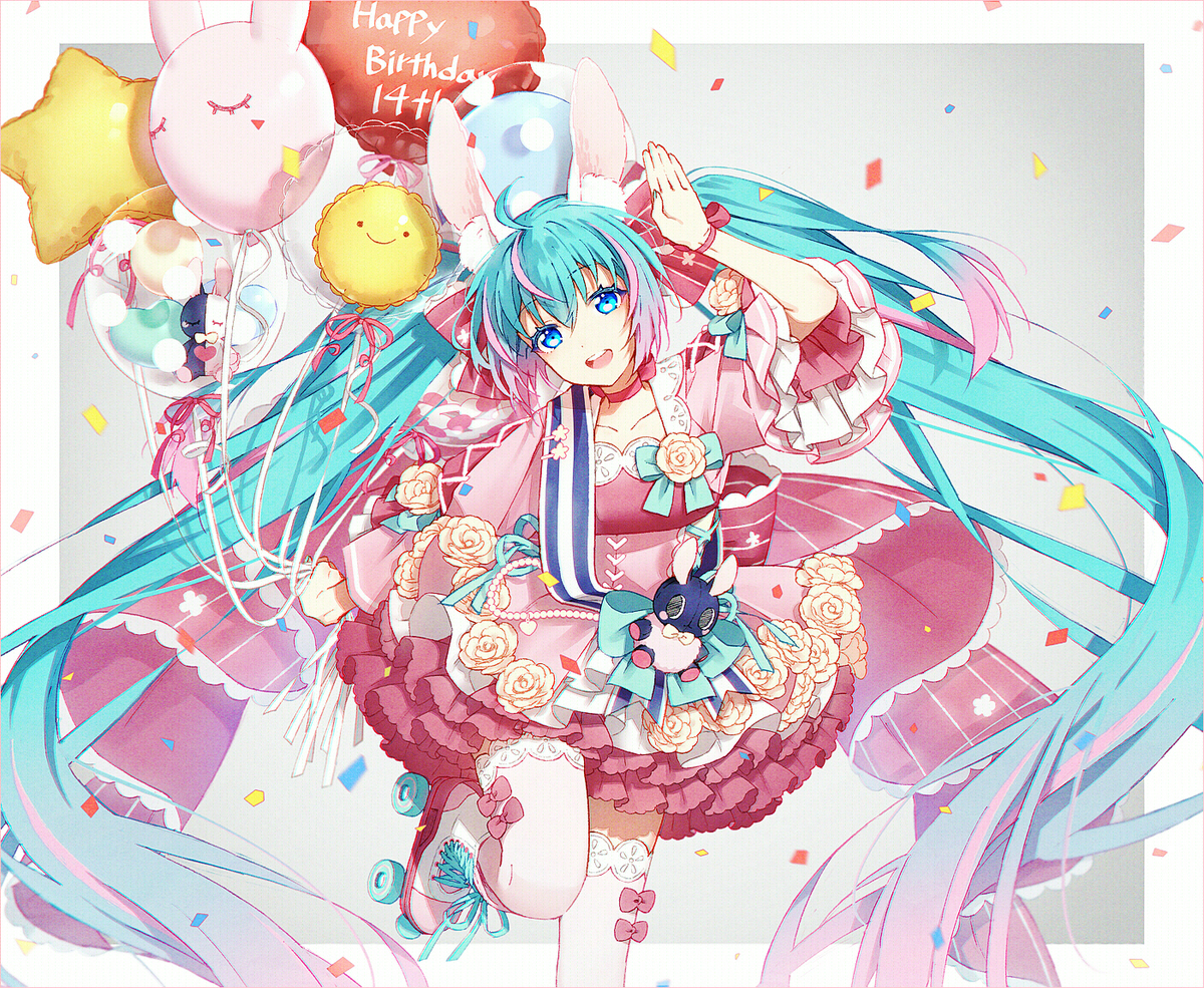 This is a pixiv picture whose title is 🐰🐰.