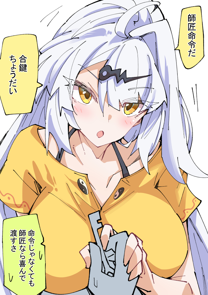 This is a pixiv picture whose title is 師匠と合鍵.