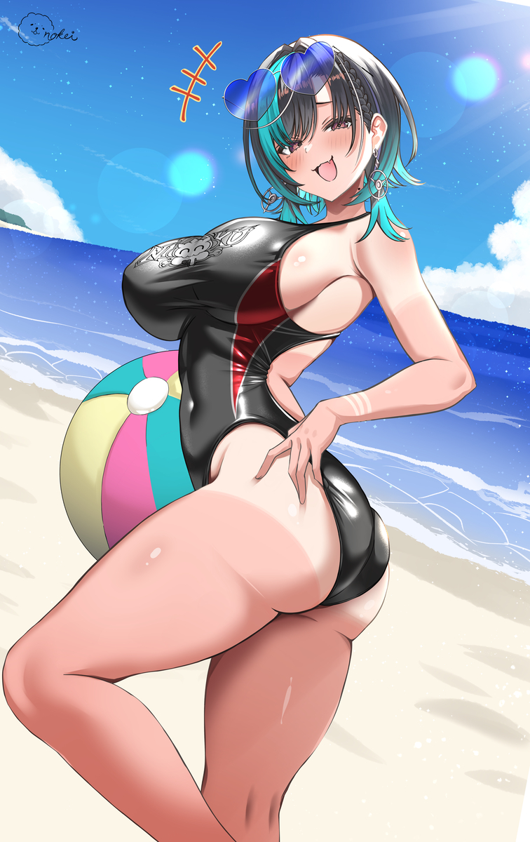 This is a pixiv picture whose title is 日焼けギャルちはちゃん.