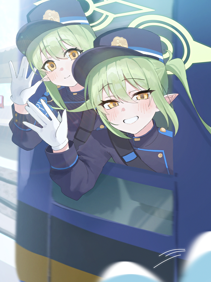 This is a pixiv picture whose title is ママー！しゃしょーさんたちが手ふってくれたー！.