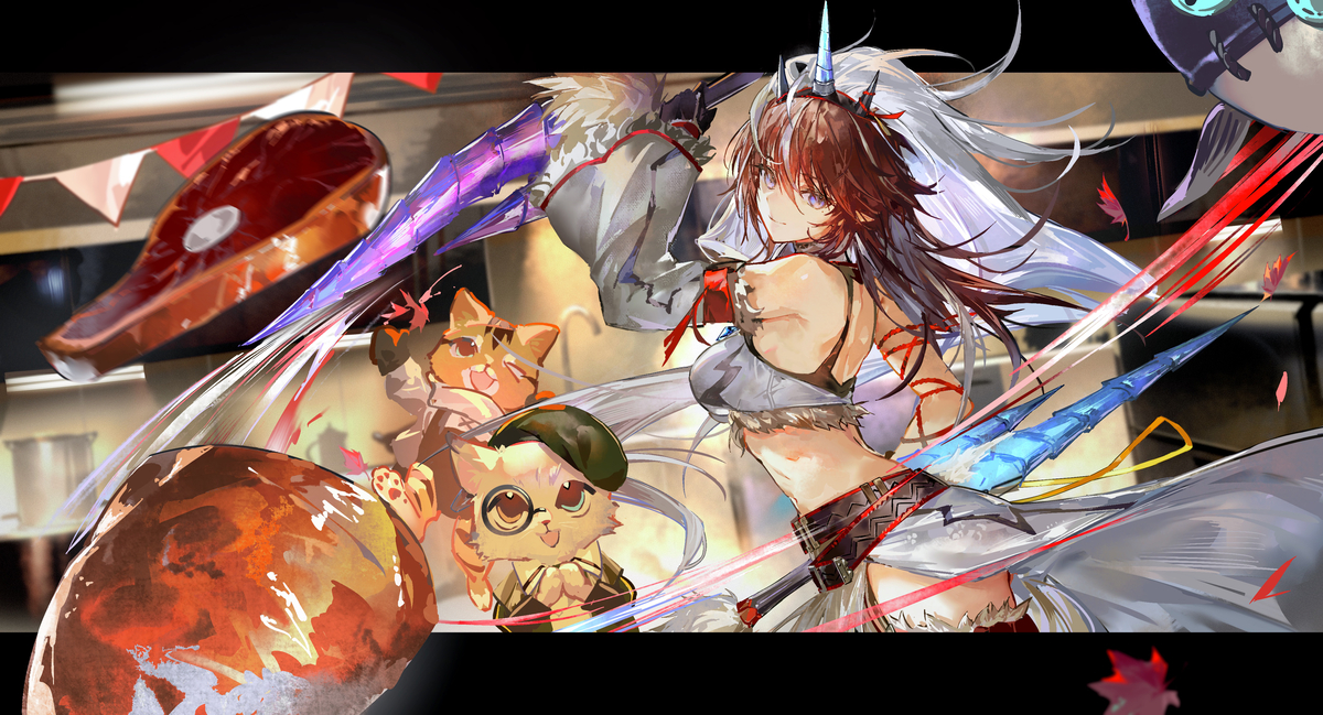 This is a pixiv picture whose title is 明日方舟生日会.