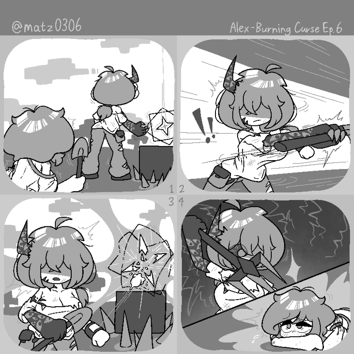 This is a pixiv picture whose title is Alex Comic - Burning Curse Ep.6.