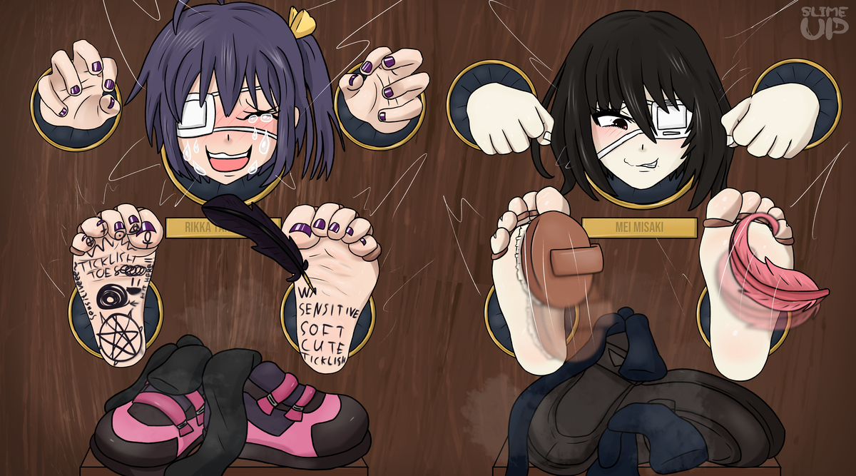 This is a pixiv picture whose title is (YCH) Rikka and Mei Exhibition.