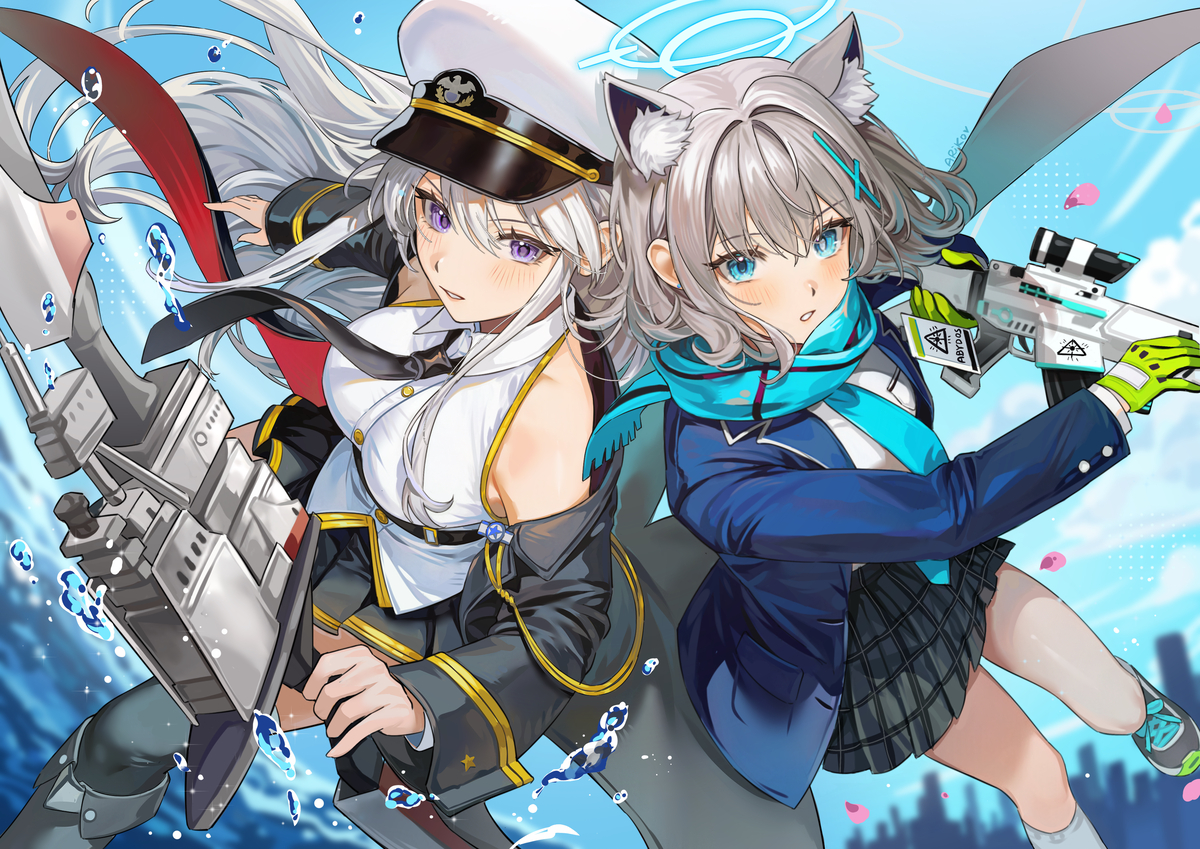 This is a pixiv picture whose title is 💙Azur × Blue🩵.