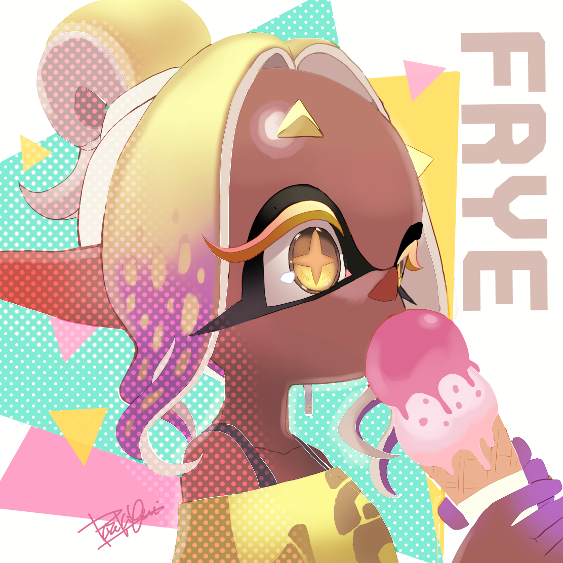 This is a pixiv picture whose title is アイスを頬張るポップなウツホちゃん.