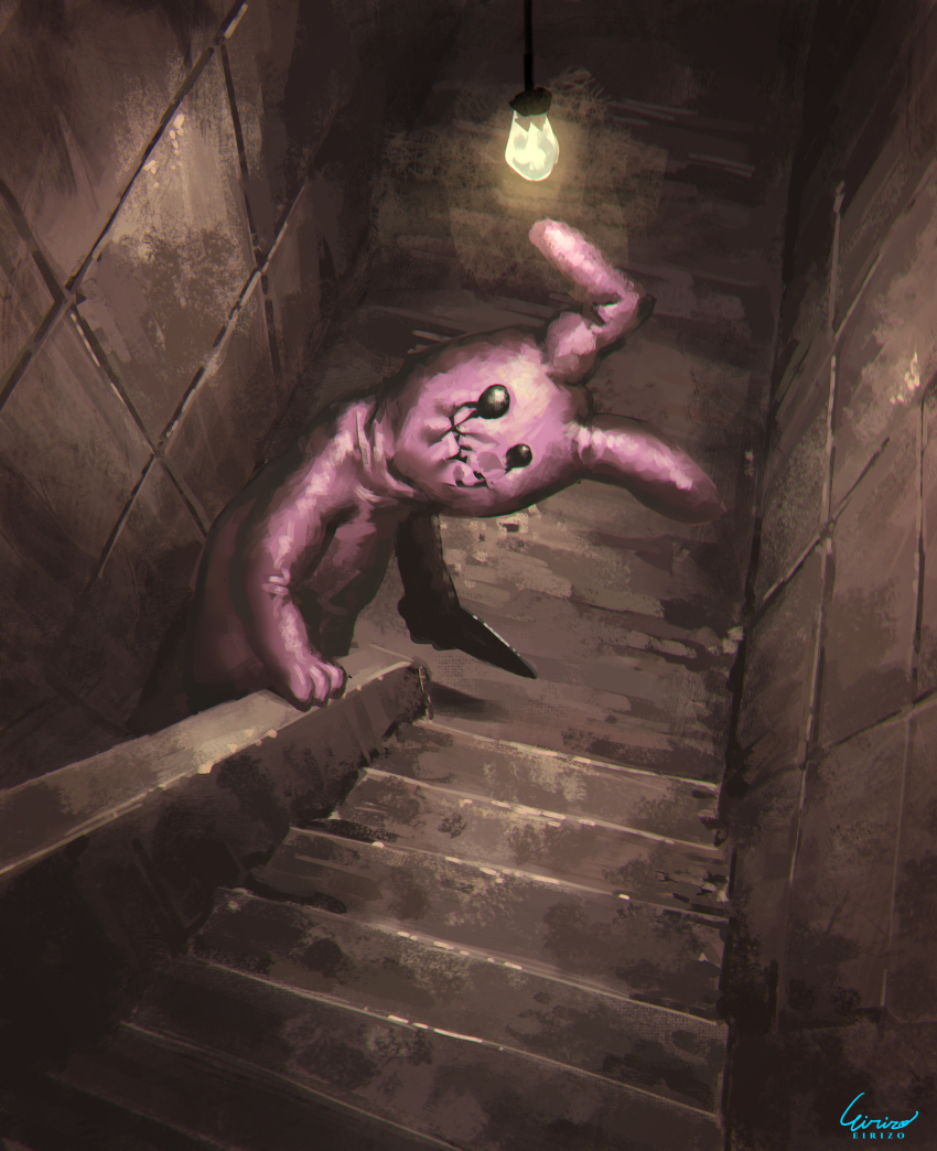 This is a pixiv picture whose title is ナイフバニーの加筆.