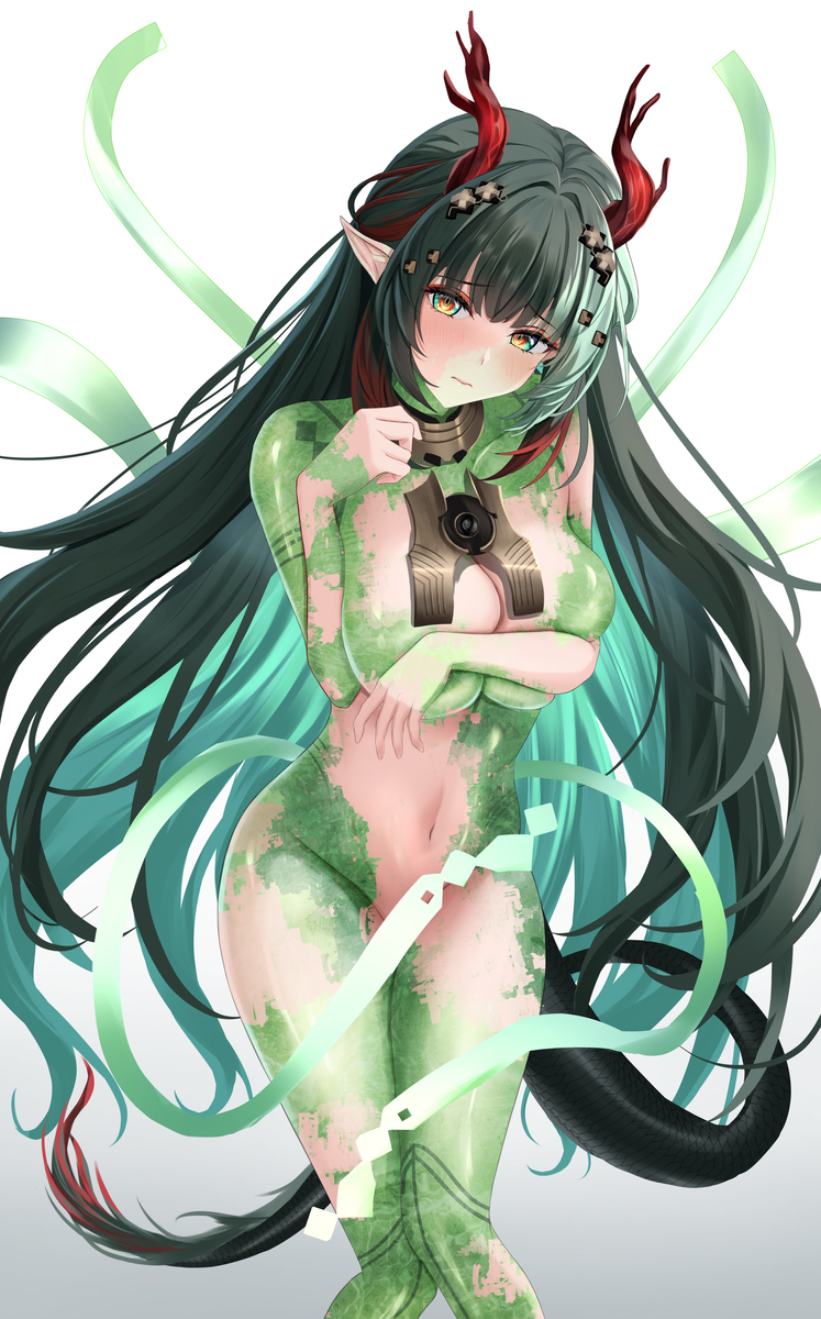 This is a pixiv picture whose title is 半変身ゾアン.