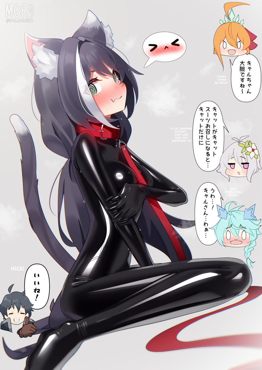 This is a pixiv picture whose title is キャットスーツ.