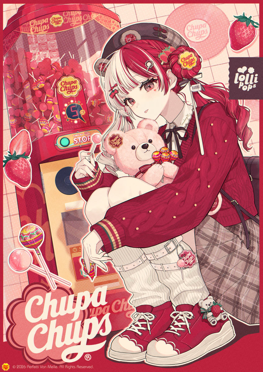 This is a pixiv picture whose title is チュッパチャプス ストロベリー.