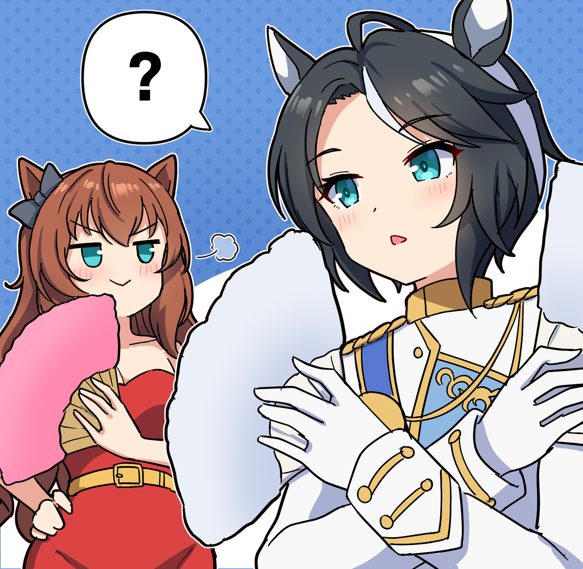 This is a pixiv picture whose title is 扇子なら、あたしの出番ね！.