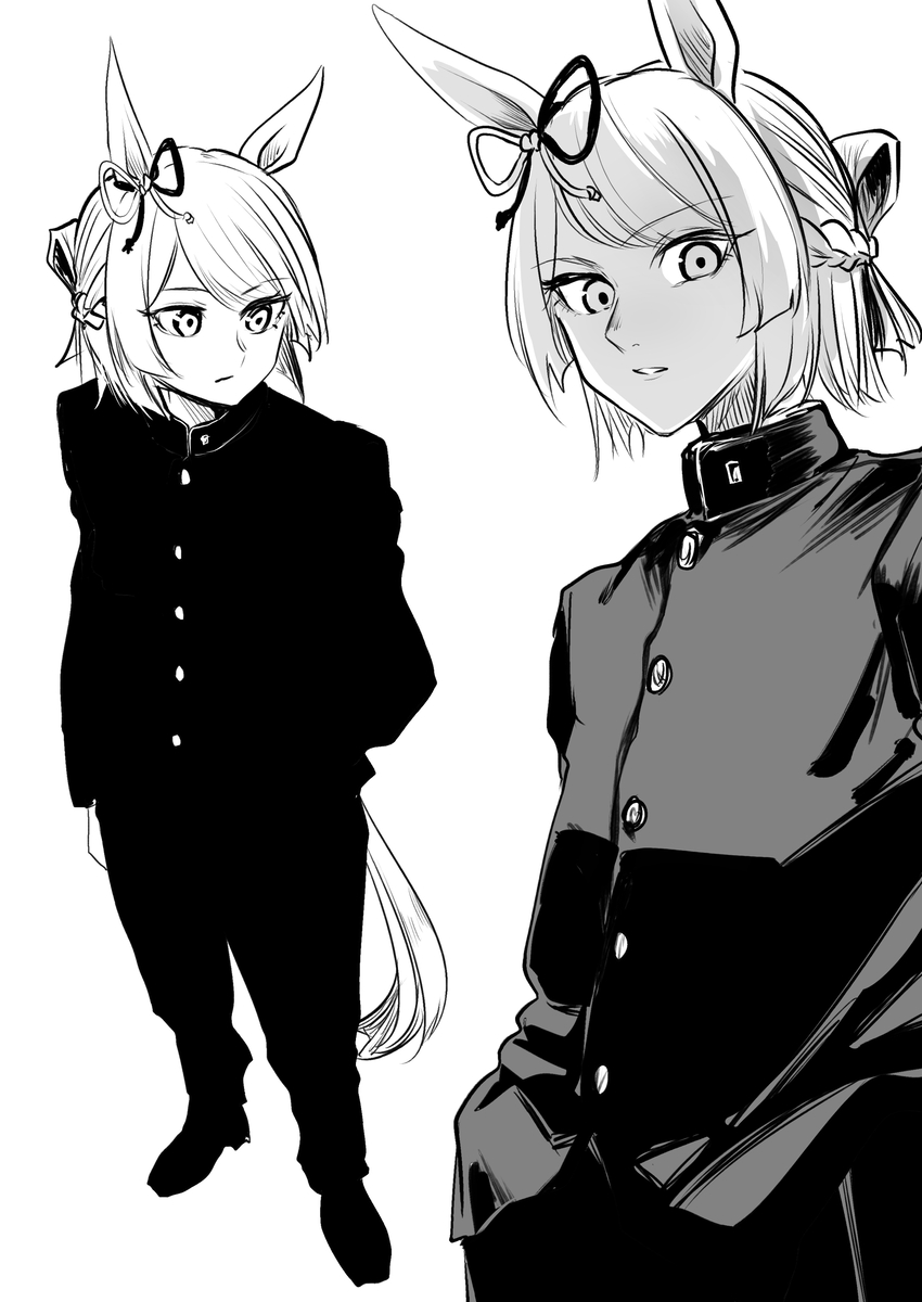 This is a pixiv picture whose title is 学ランマーチ.