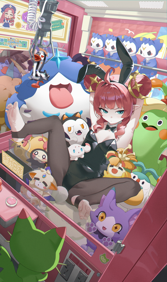 This is a pixiv picture whose title is 娃娃机赢异色可丽西亚.