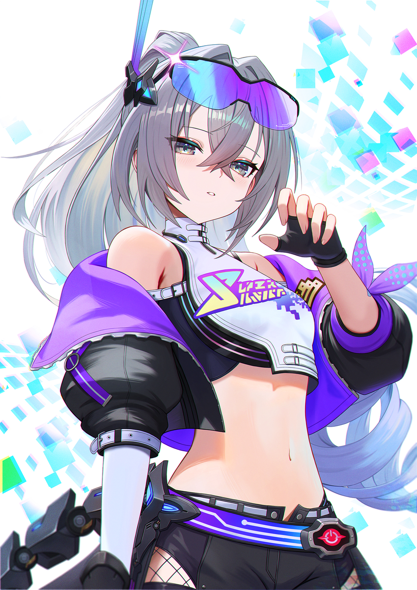 This is a pixiv picture whose title is 銀狼LV.999.