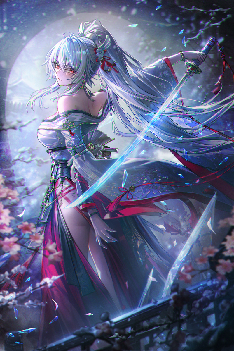 This is a pixiv picture whose title is 緋雪 ❄️.
