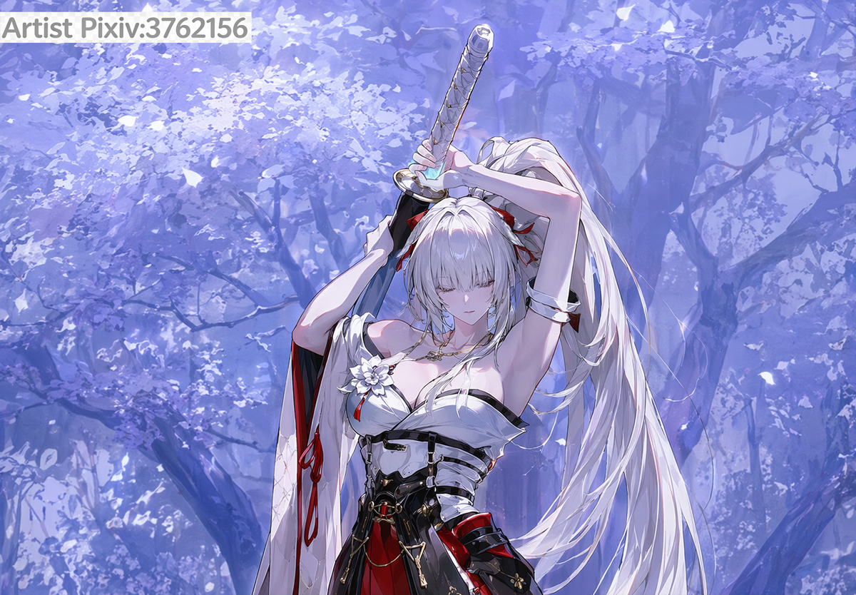 This is a pixiv picture whose title is 绯雪.