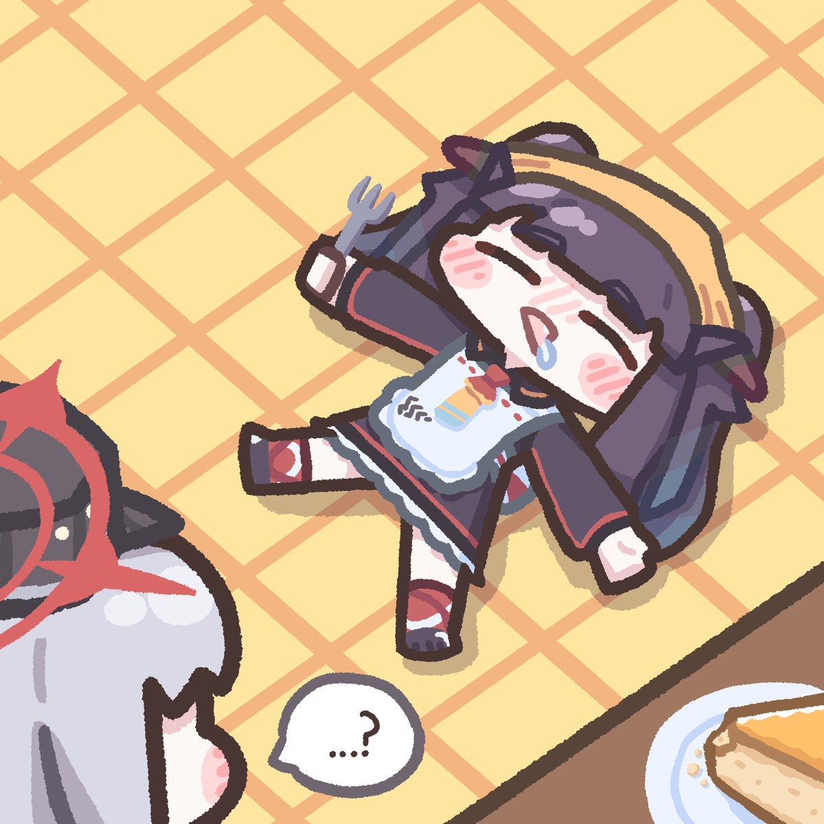 This is a pixiv picture whose title is うっかりラムケーキ(アルコール分0.001％)を贈っていたハルナ.