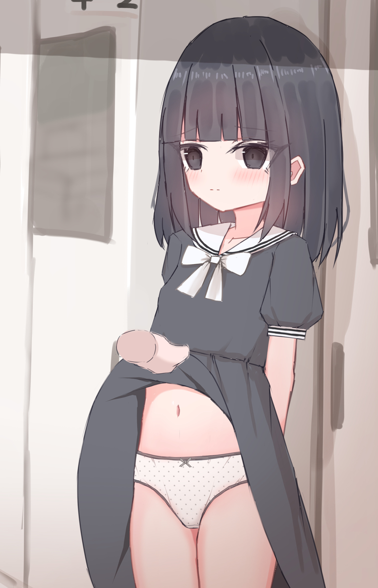 This is a pixiv picture whose title is 放課後の廊下で・・・.
