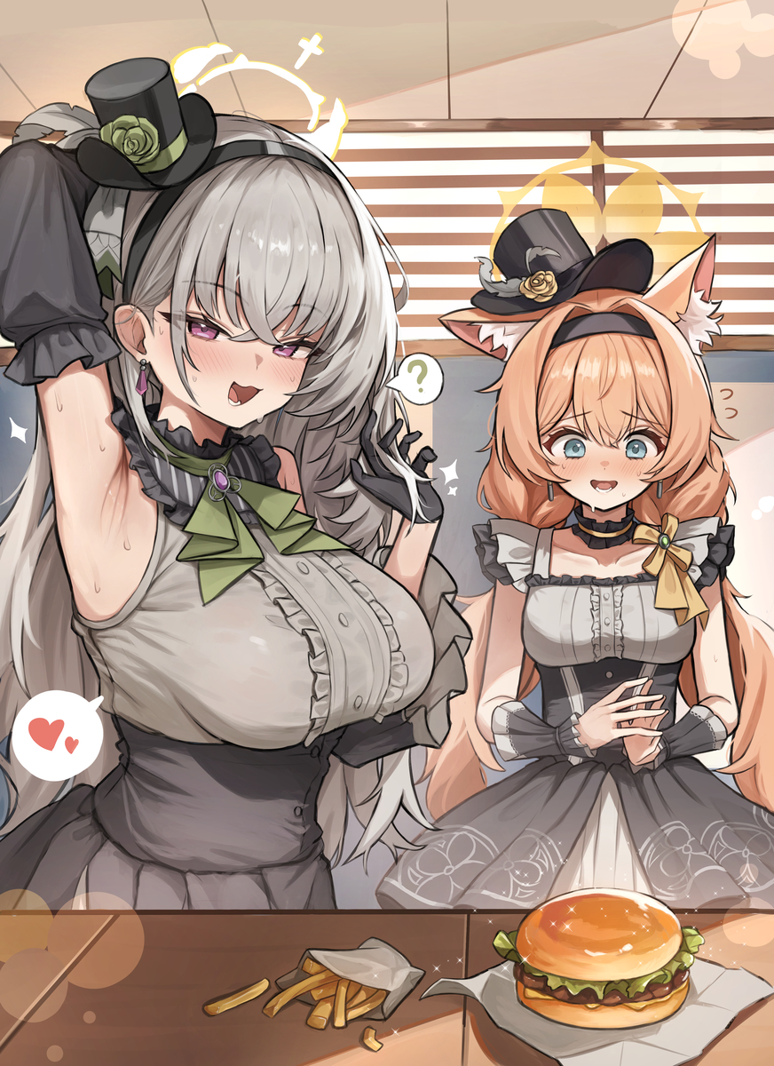 This is a pixiv picture whose title is burger.