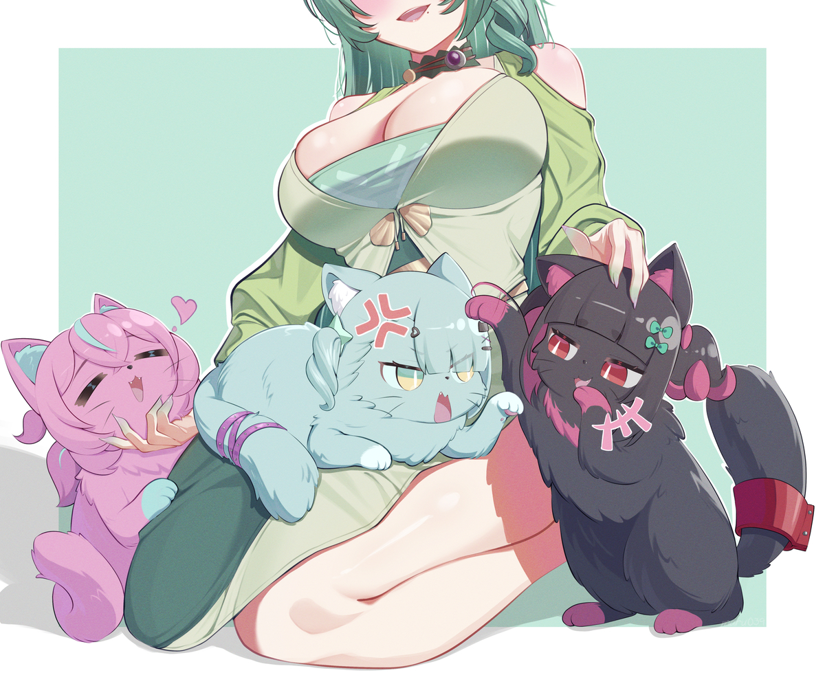 This is a pixiv picture whose title is Cats of Delusion.