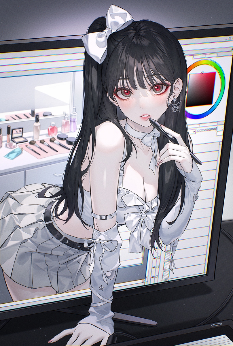 This is a pixiv picture whose title is 𝓜𝓪𝓴𝓮𝓾𝓹.
