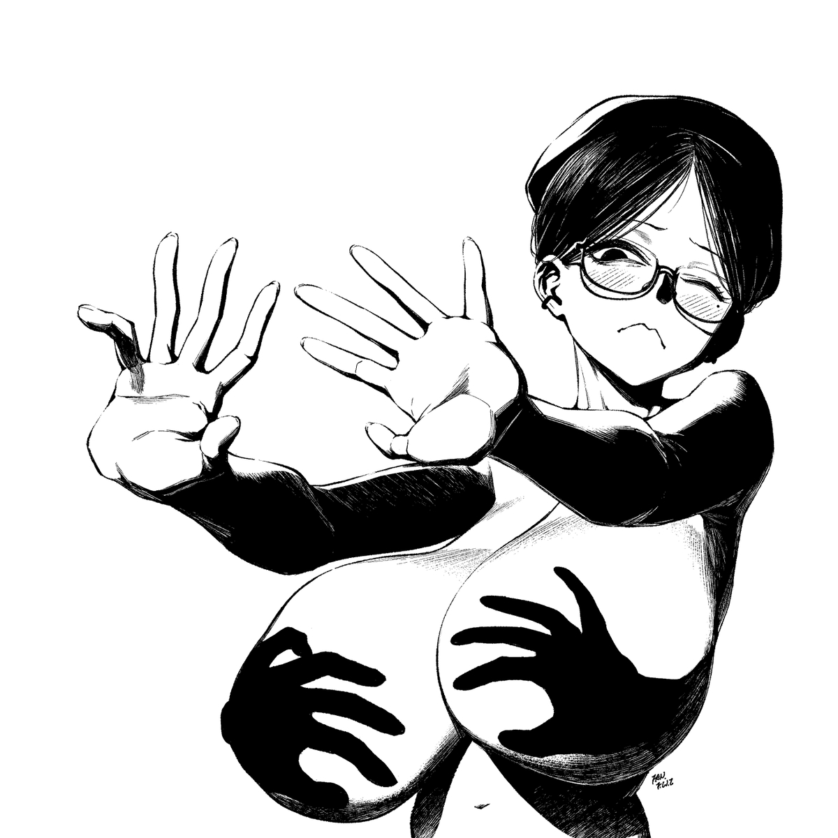 This is a pixiv picture whose title is 最近流行りのあの構図.