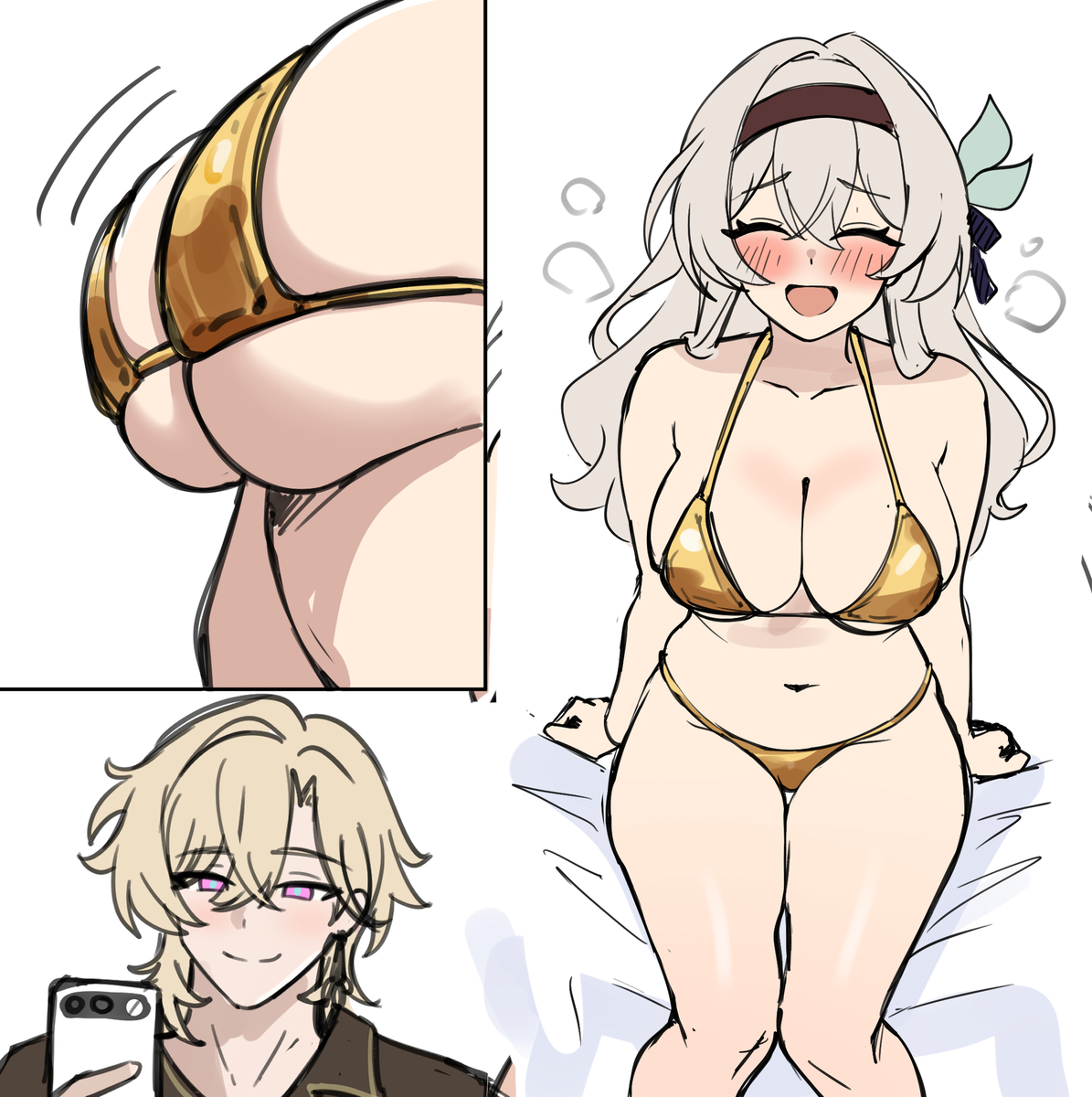 This is a pixiv picture whose title is WIP 🙈.