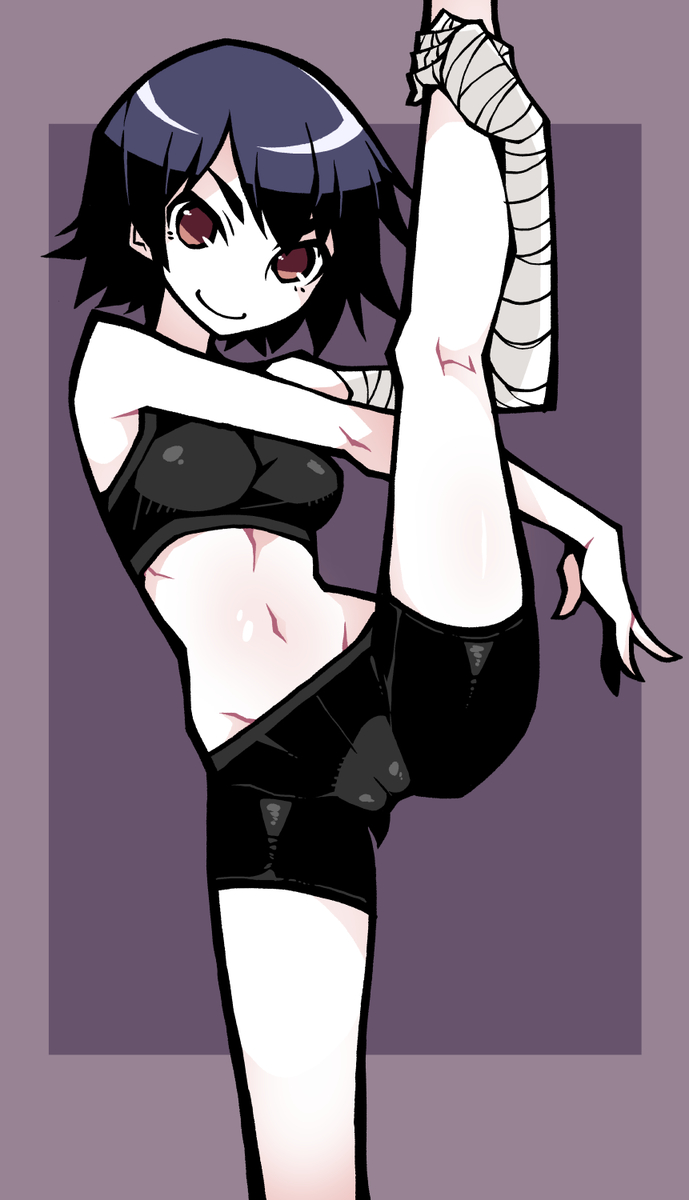 This is a pixiv picture whose title is kanbaru stretch.