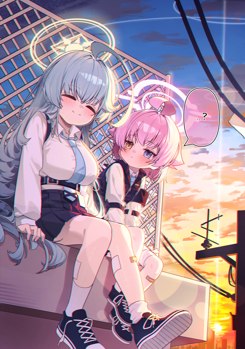 This is a pixiv picture whose title is 黄昏 [8/10].