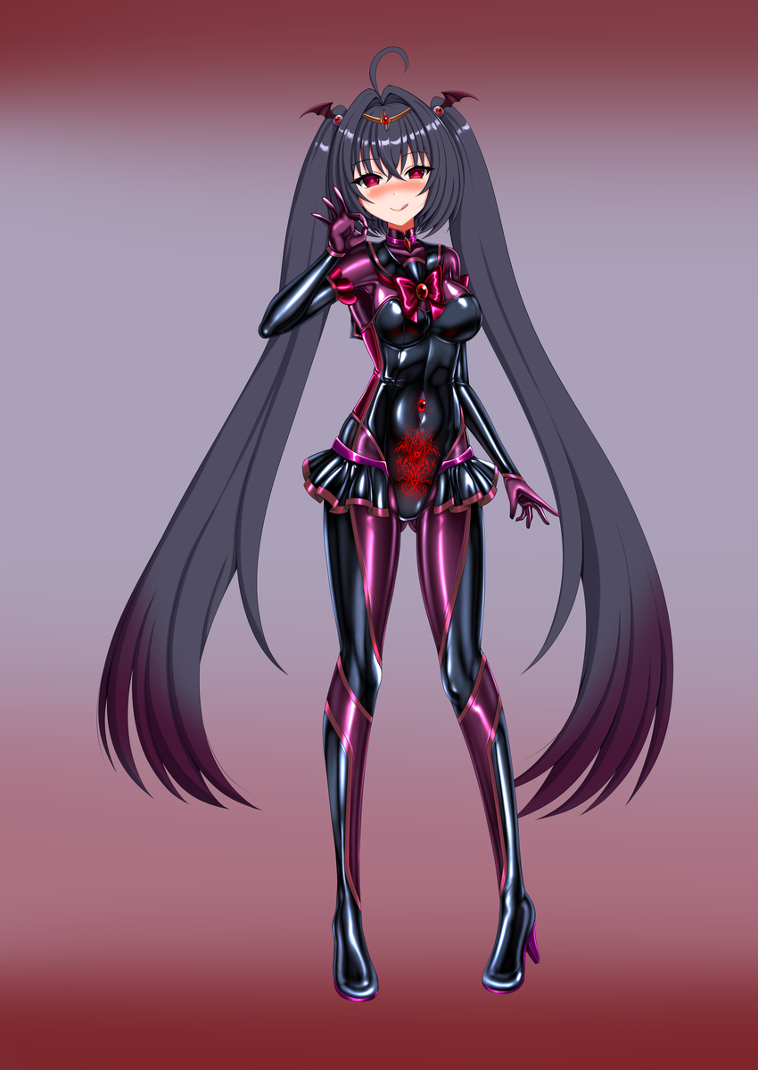 This is a pixiv picture whose title is 悪堕ち変身ヒロインちゃん！.